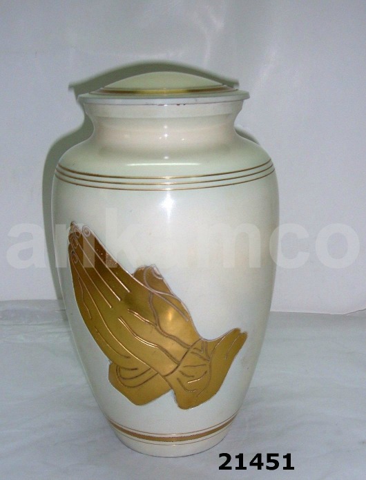 Praying Hand Brass Cremation Urns