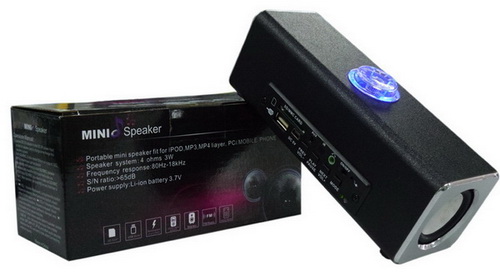 Mobile speaker with USB/SD input