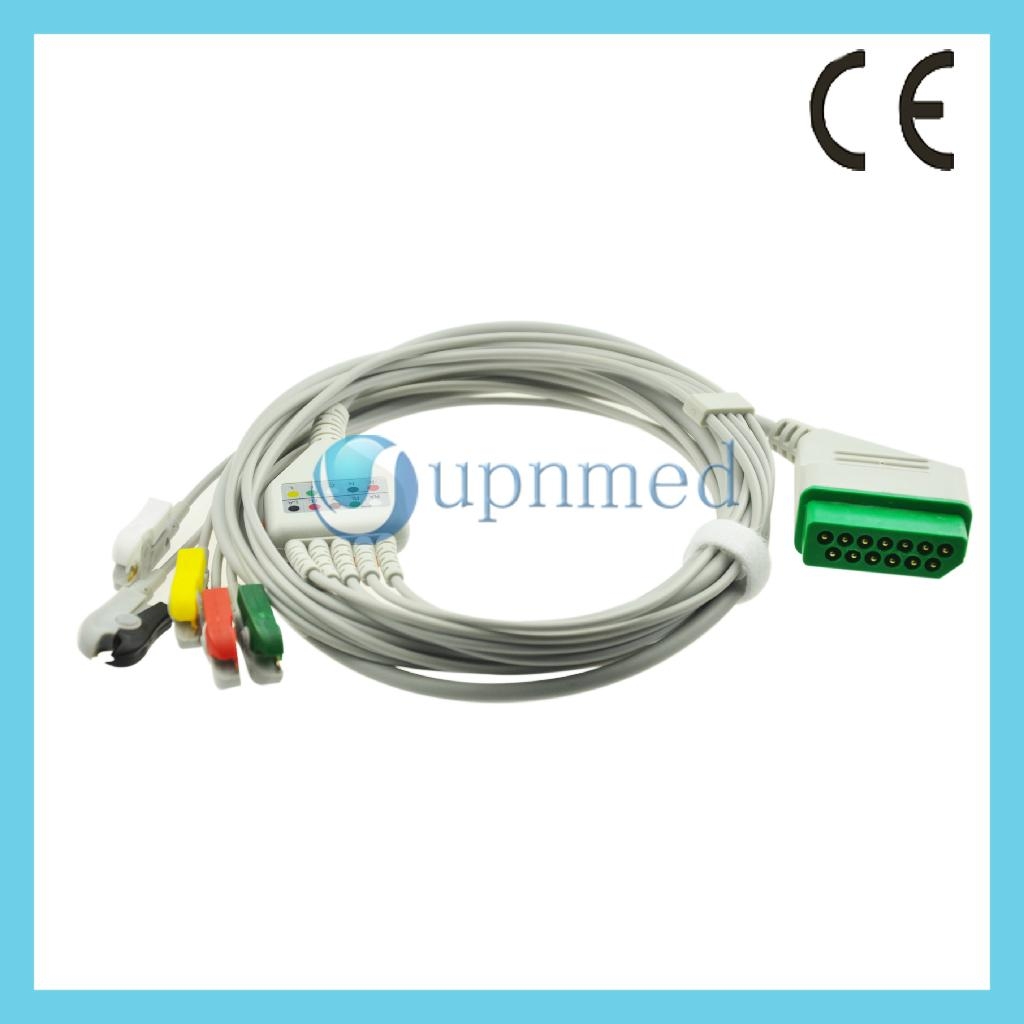 Nihon Kohden  5 lead ECG  Cable with leadwires