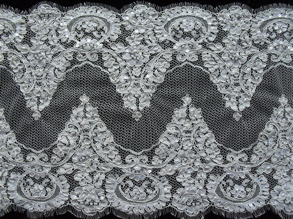 Embroidery beaded lace