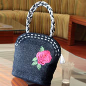 Designer Black Tote Handbag