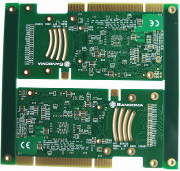 4 Layer PCB board with gold connector from Agile Circuit Co.