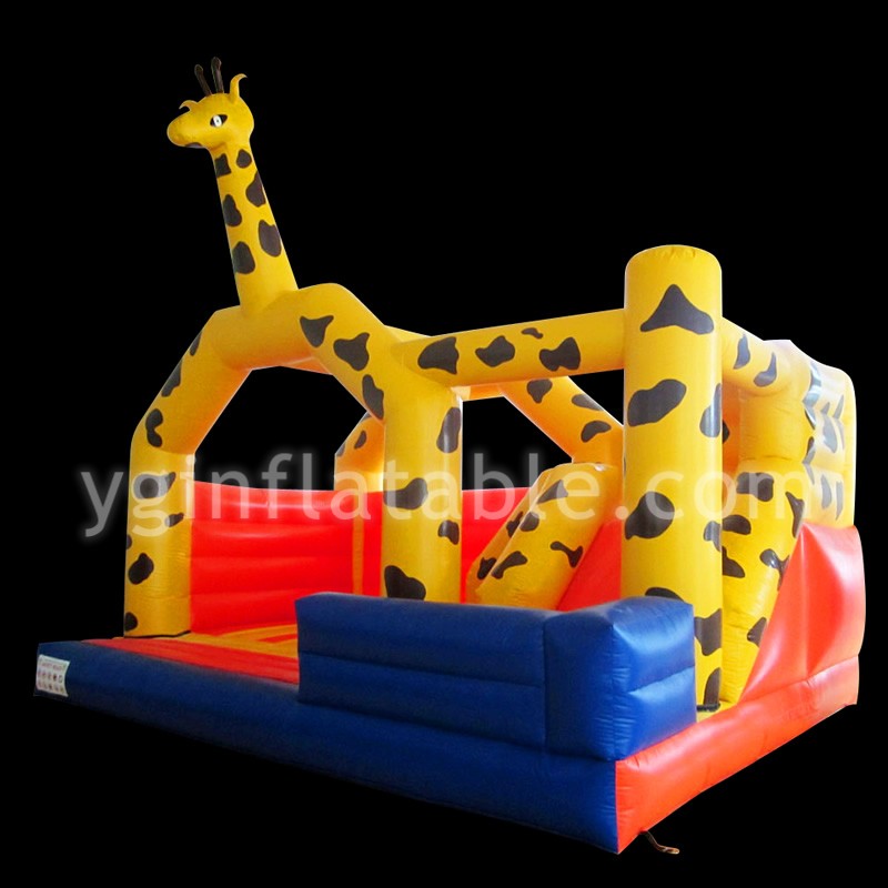 Giraffe inflatable bouncer combination