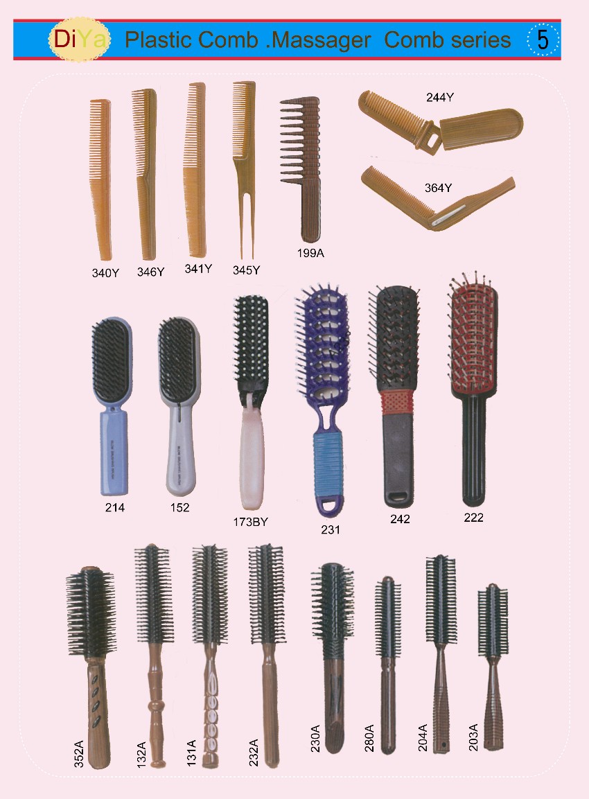 Plastic Combs,Hair Massager Brush Comb,Barrel Hair Brush Com