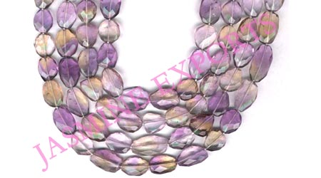 Ametrine Nugget Faceted Beads