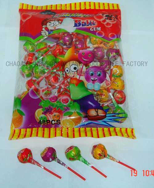 Bubble gum lollipop(4 Flavors)