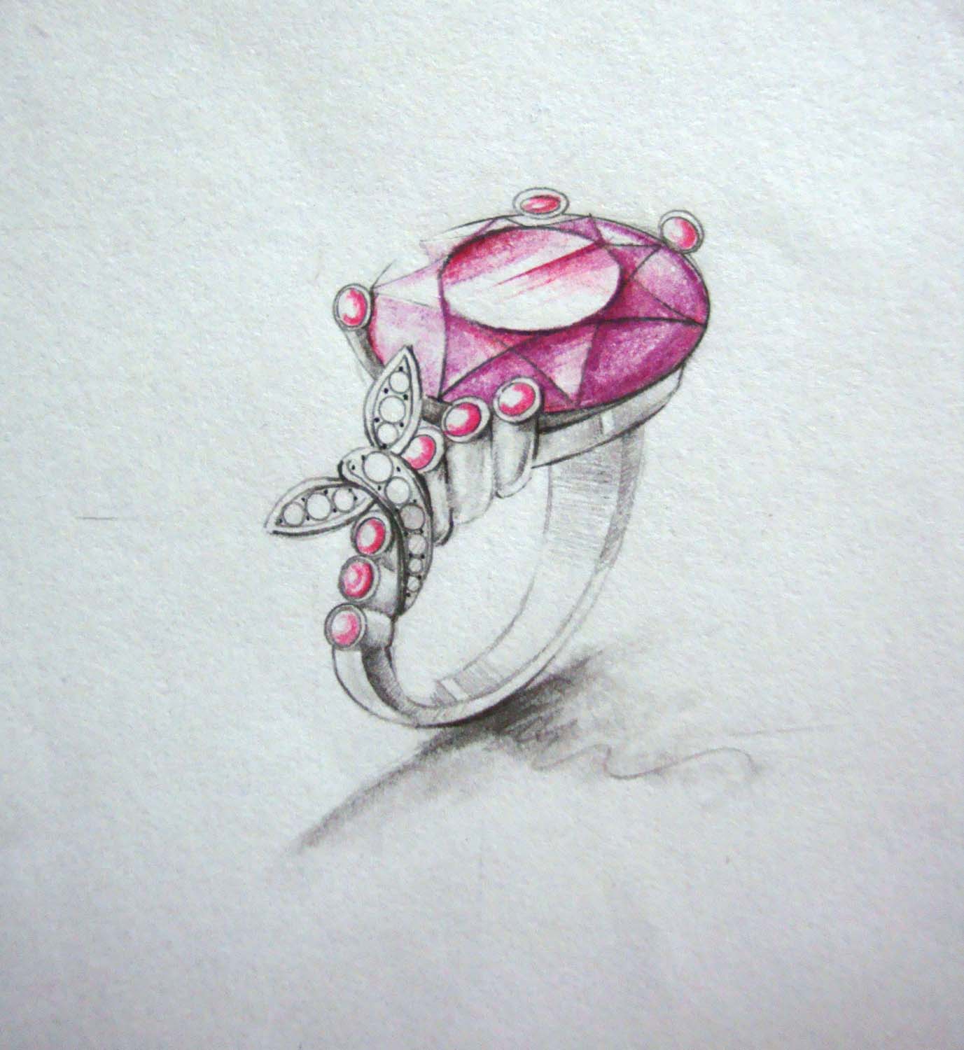 Ring Mounting for Pearl and Diamonds