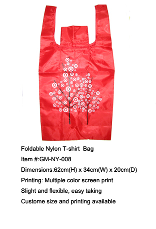 FOLDABLE NYLON T-SHIRT BAG