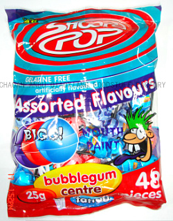 Bubble gum lollipop(mouth printing)