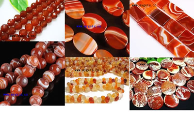 red agate beads