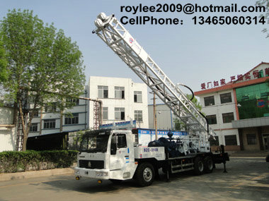 hydraulic truck mounted water well drilling rig