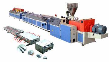 PVC, PE, PP and wood panel extrusion line