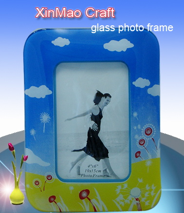 pretty glass photo frame for fun