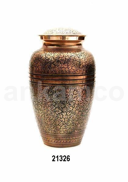 Copper Oak Brass Cremation Urn