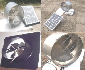 Solar roof fan