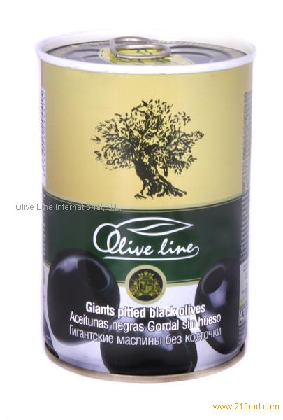 Pitted black queen olives