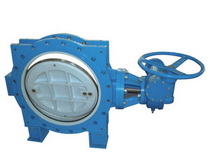 Resilient seated eccentric flanged butterfly valve