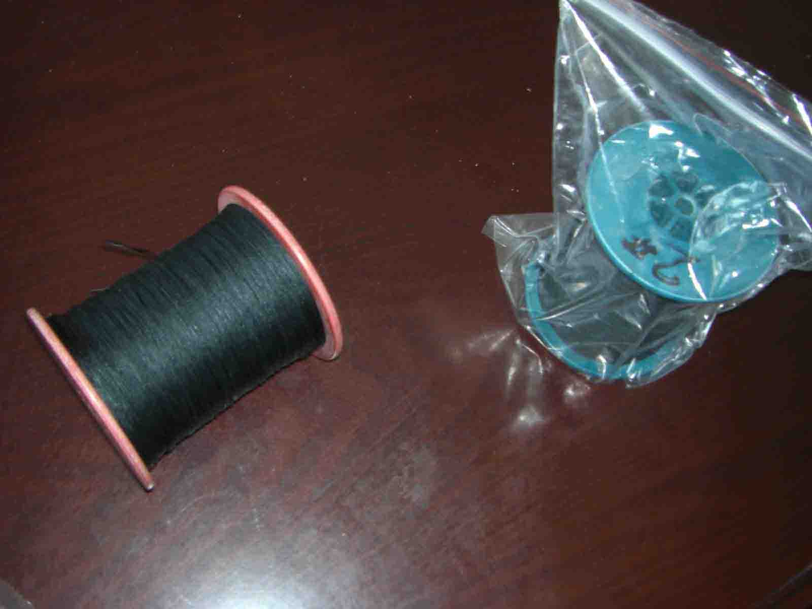 black braided silk