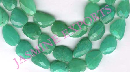 Chrysoprase Nugget Faceted Beads