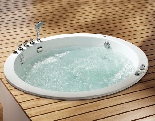 Drop in round acrylic bathtub DIY Bathtub for bathroom impro