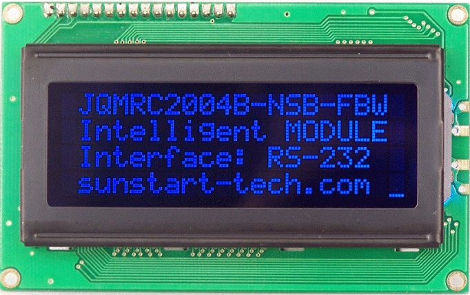 Intelligent LCD Module JQMRC2004B-NSB-FBW