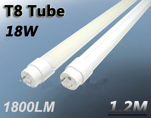 ED T8 Tube 2835 SMD AC85V-265V 1200mm 18w 1800LM Cold white/