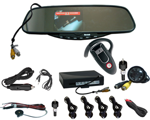 bluetooth handsfree car kit with  rearview mirror