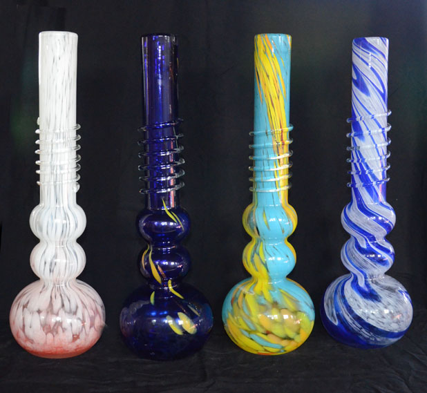 hand blow soft glass smoking pipe