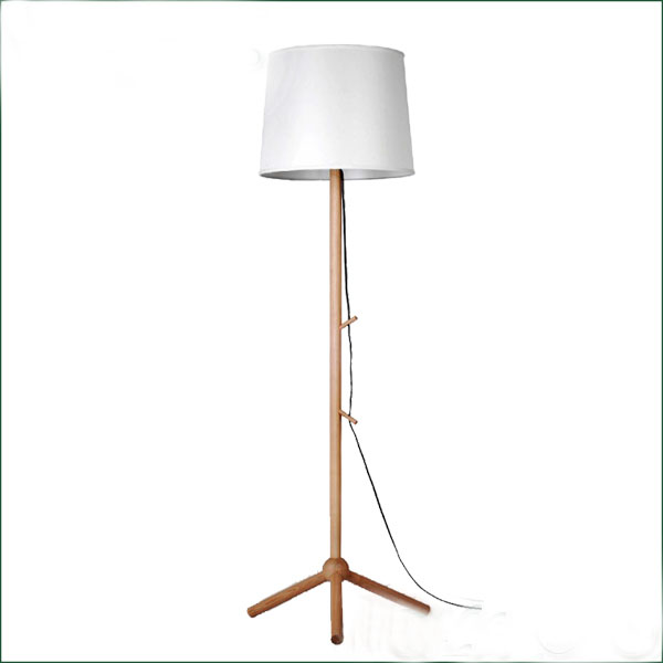 White standing floor lamp