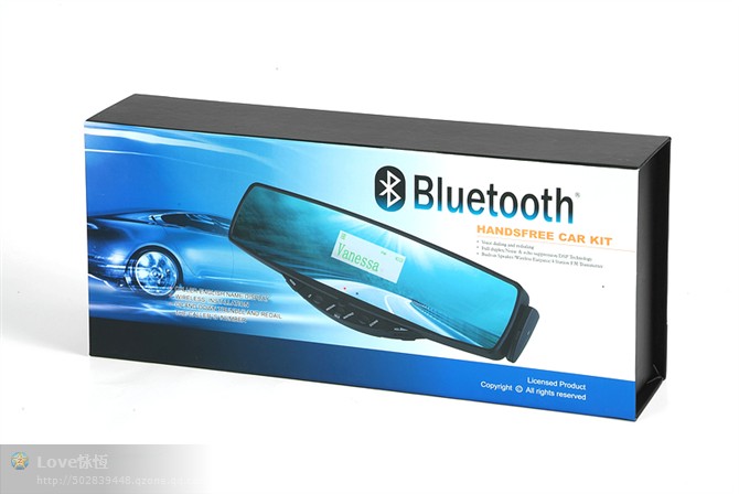 bluetooth mirror with LCD display+mp3