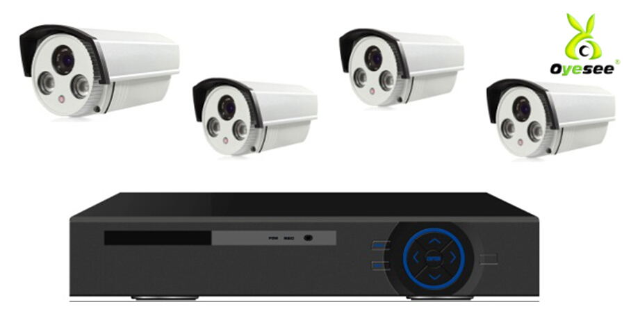720P 1.0Mega Pixel Security CCTV Camera system 4-CH DVR Kit