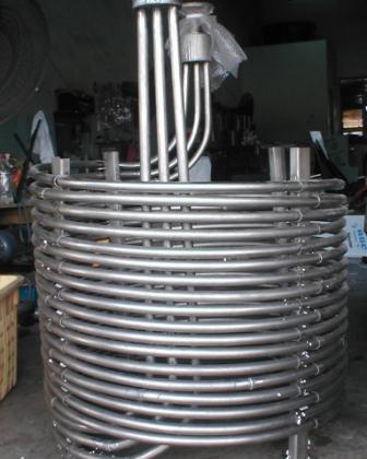 Titanium cooling coil/titanium heating coil