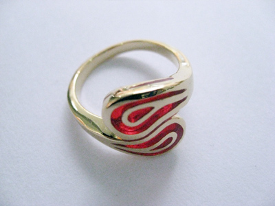China manufaturer of Gold plating rings with resin