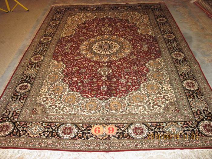 hot selling hand knotted silk carpet