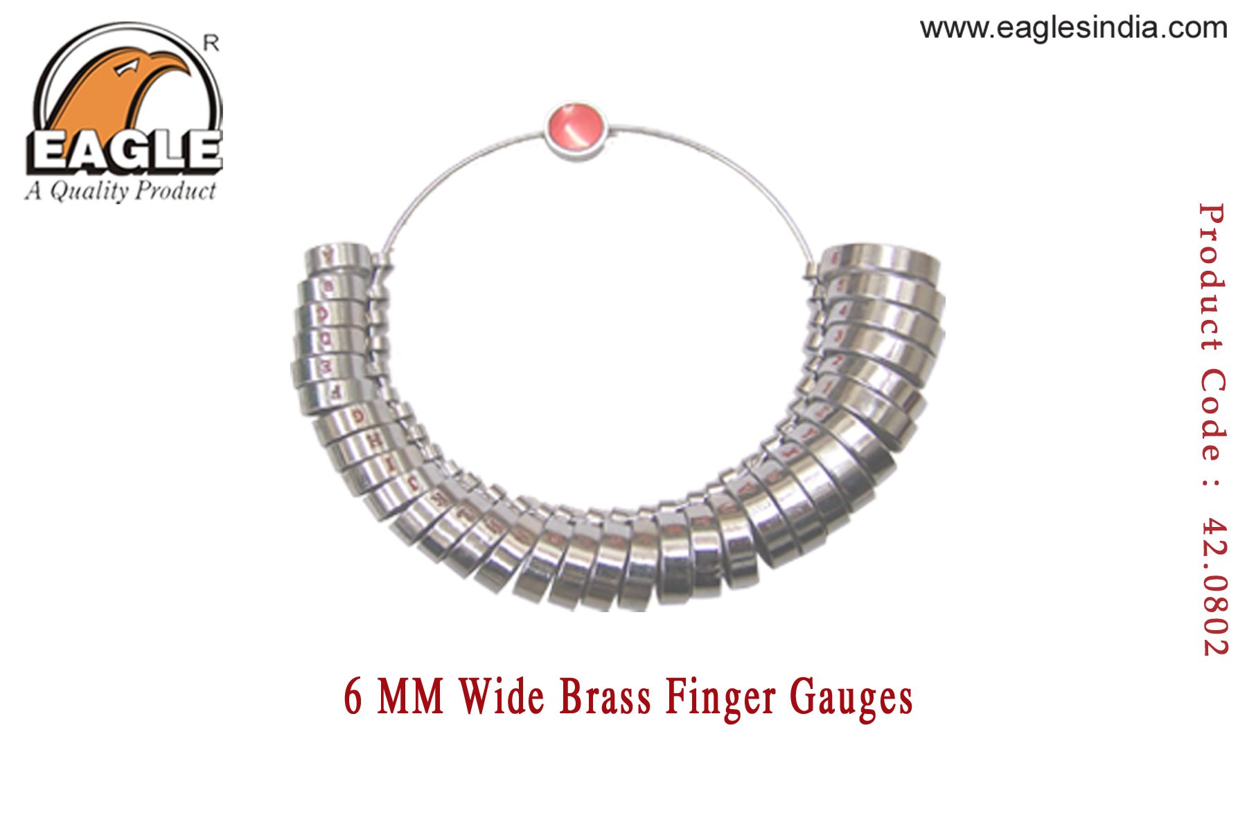 6 MM Wide Brass Finger Gauges