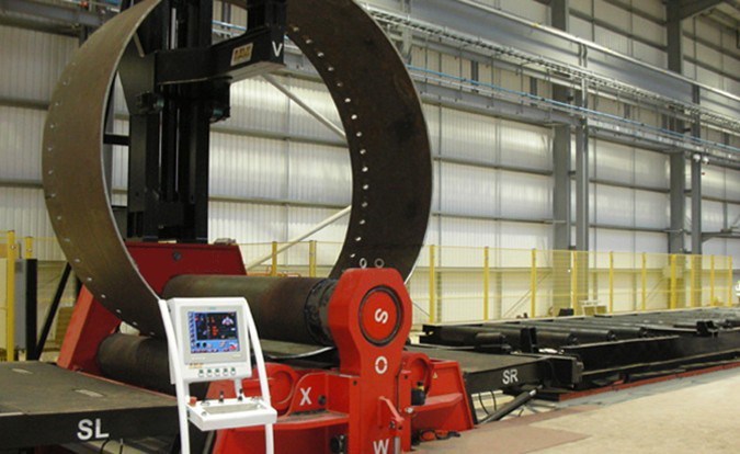 4-roller rolling machine for wind tower