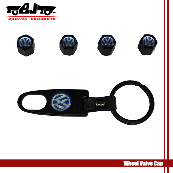 Black Wrench Wheel Airtight Tyre Tire Valve Caps fits for VW