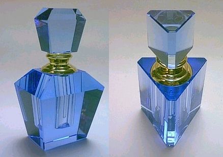 Crystal scent bottles, transparent