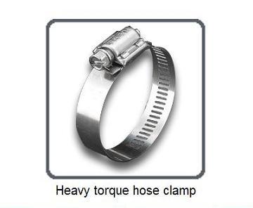 Heavy torque hose clamp / automotive hose clamp