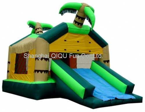 inflatable bouncer castle combo with slide
