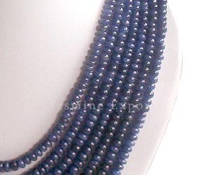 Sapphire Rondelle Smooth Beads