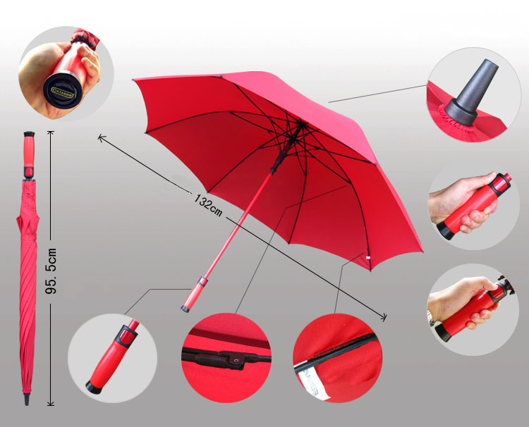 Super Large Windproof Automatic Golf Straight Umbrella