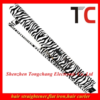 LCD hair straightener with print