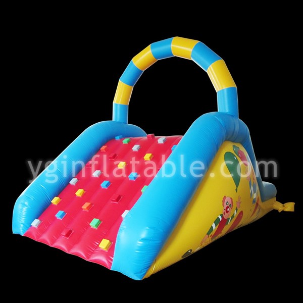 Small inflatable obstacle climbing slide