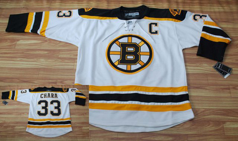 2009 new  arrived&hot nhl jersey #33 CHARA WHITE BRUINS