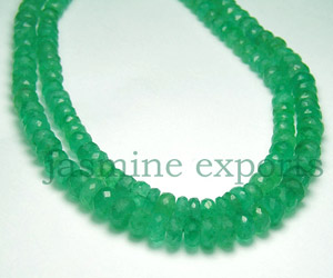 Emerald Rondelle Smooth Beads