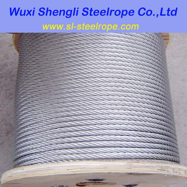 High tensile steel wire rope 7*7, 6*19+FC and 6*37+FC