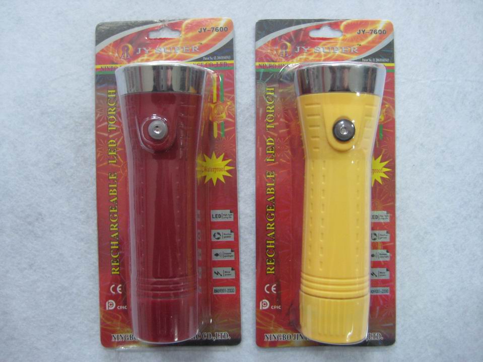 JY-7600 led rechargeable flashlight