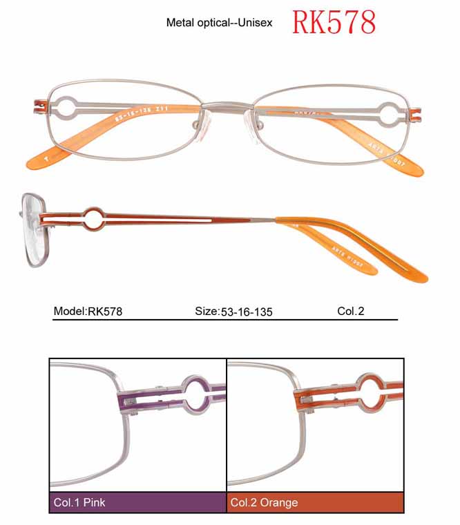 Metal eyeglasses