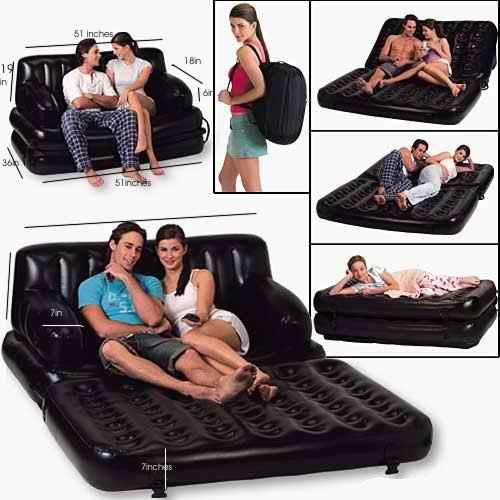 5 IN 1 AIRO SOFA+DOUBLE BED+LOUNGER